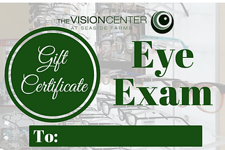 gift certificate eye exam